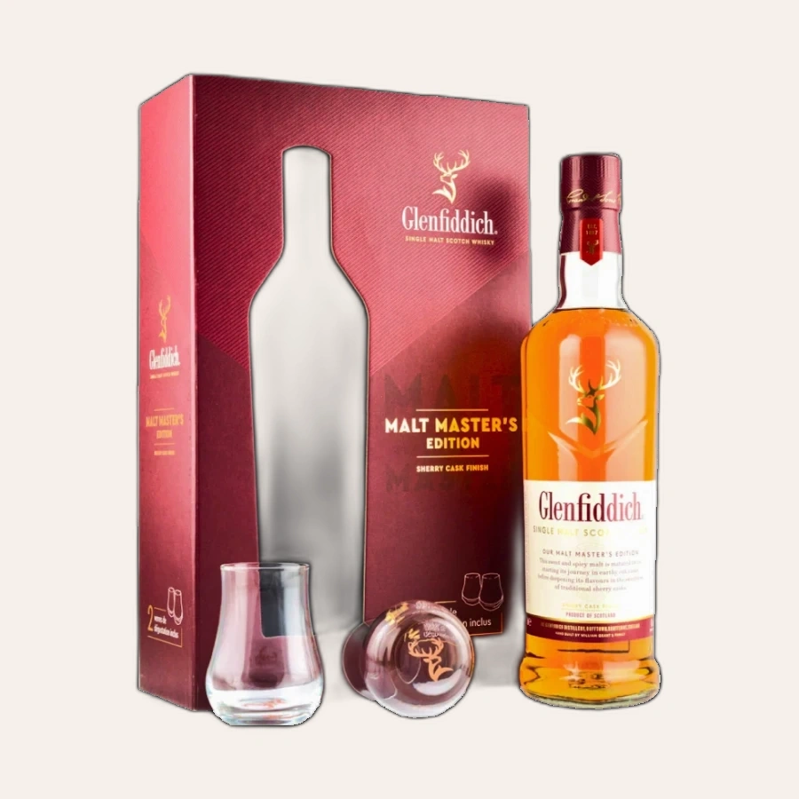 Rượu Whisky Glenfiddich Malt Master's Edition & 2 Ly Cao Cấp