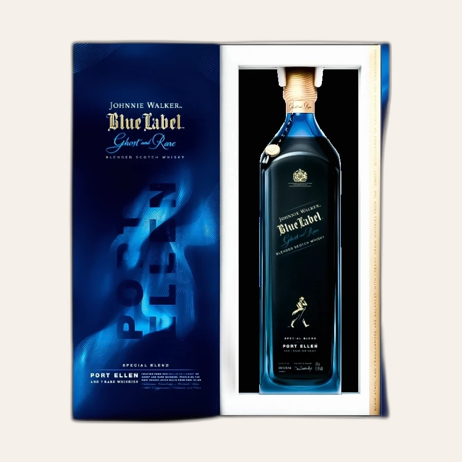 Rượu Whisky Johnnie Walker Blue Label Ghost and Rare Port Ellen 2018