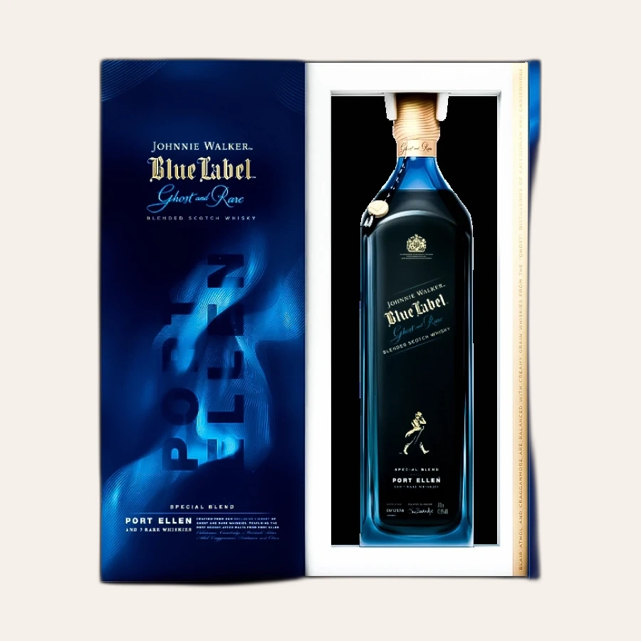 Rượu Whisky Johnnie Walker Blue Label Ghost and Rare Port Ellen 2018 1L