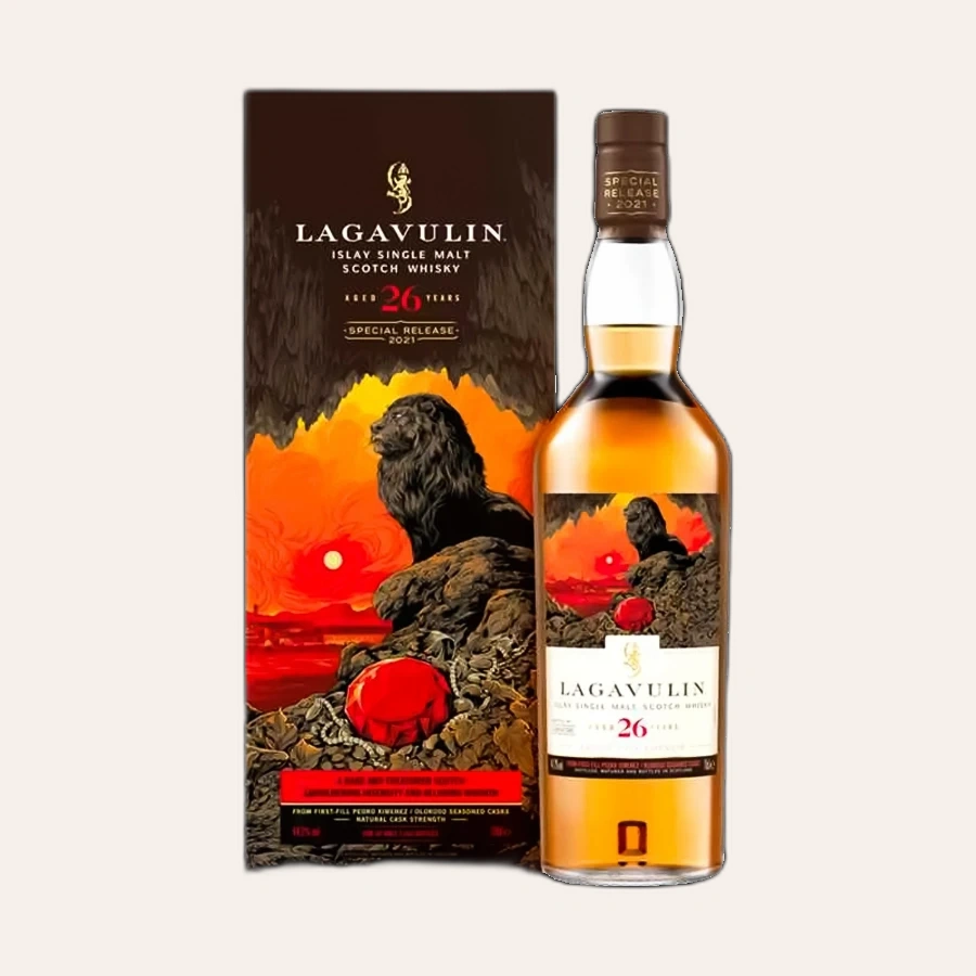 Rượu Whisky Lagavulin 26 Year Old Lion Block Treasure