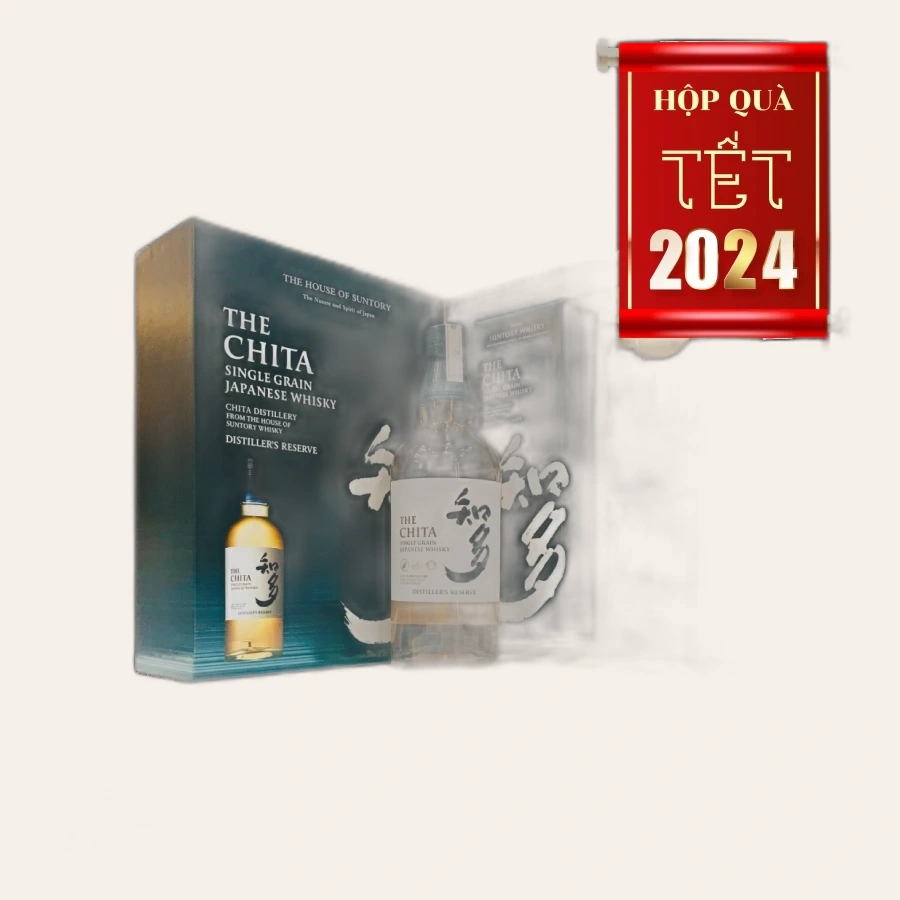 Rượu Whisky Nhật Chita Single Grain Phiên Bản Hộp Quà Tết 2024