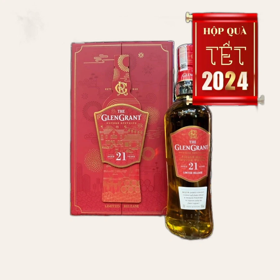 Rượu Whisky Glen Grant 21 Year Old Phiên Bản Hộp Quà Tết 2024