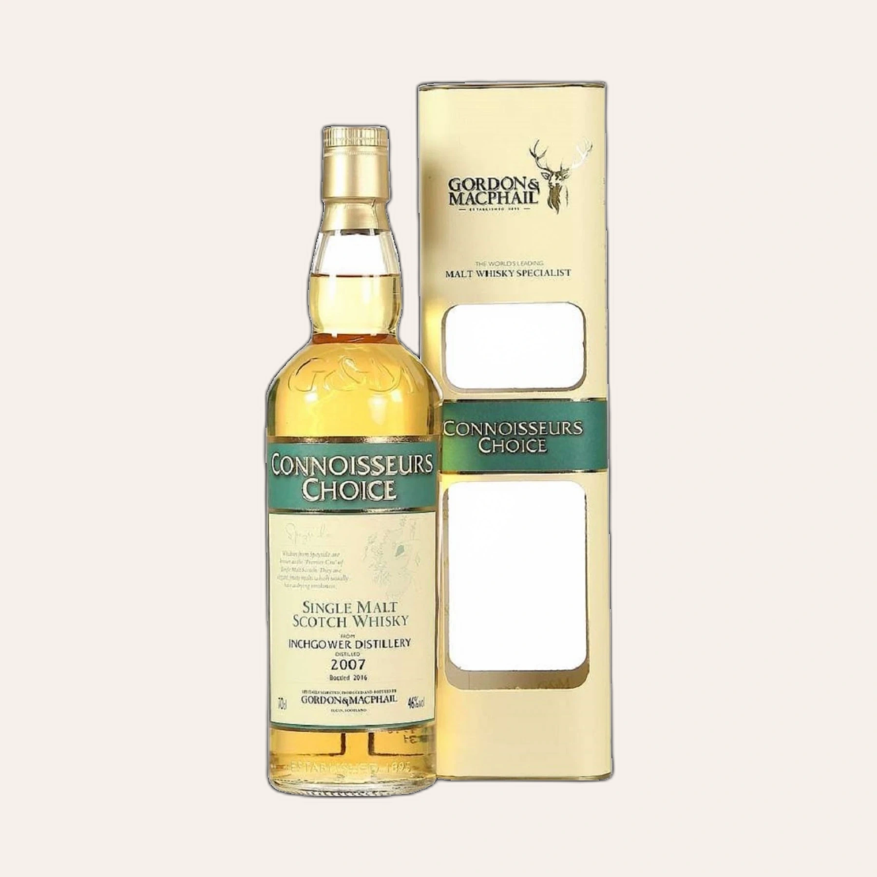 Rượu Whisky Inchgower 9 Year Old Gordon & Macphail 2007