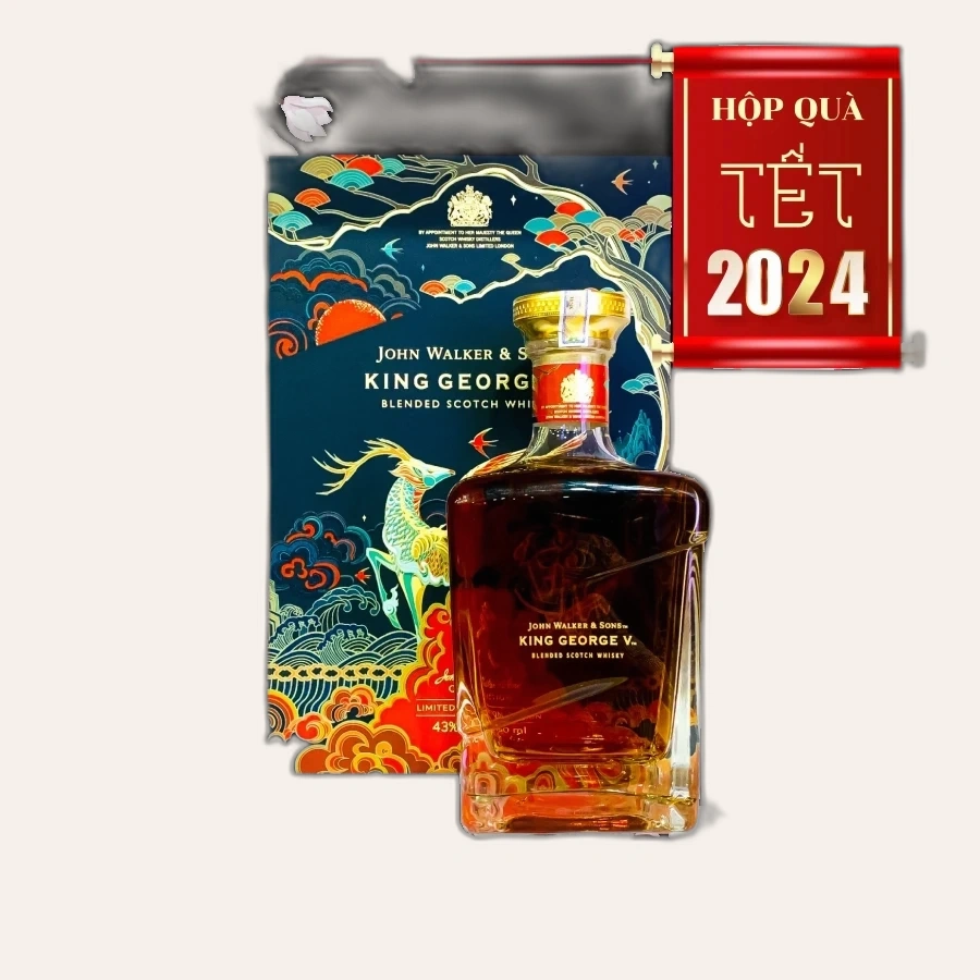 Rượu Whisky John Walker & Sons King George V Phiên Bản Hộp Quà Tết 2023 - 2024