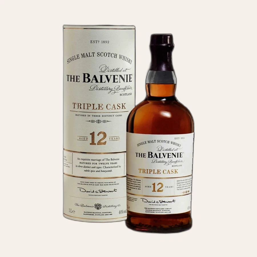 Rượu Whisky Balvenie 12 Year Old Triple Cask 1000ml