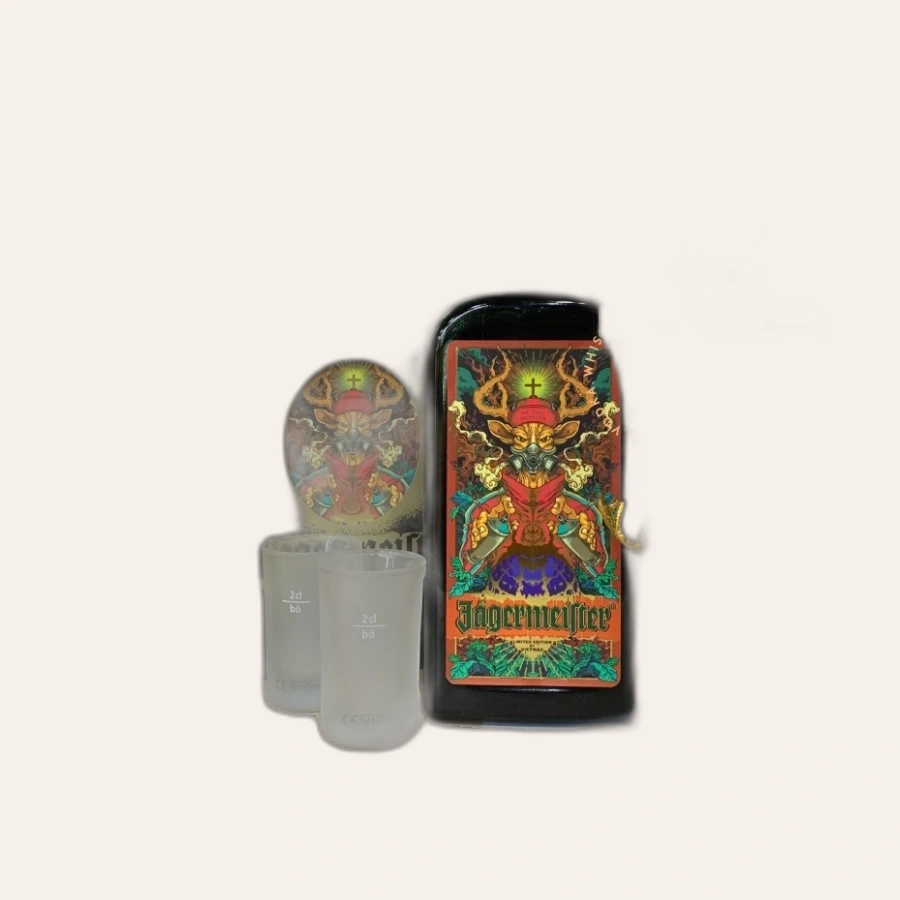 Rượu Liqueur Đức Jagermeister Vietmax Bản Đặc Biệt 2.0 & 2 Ly Shot & 1 Vòi Rót Chính Hãng 2024