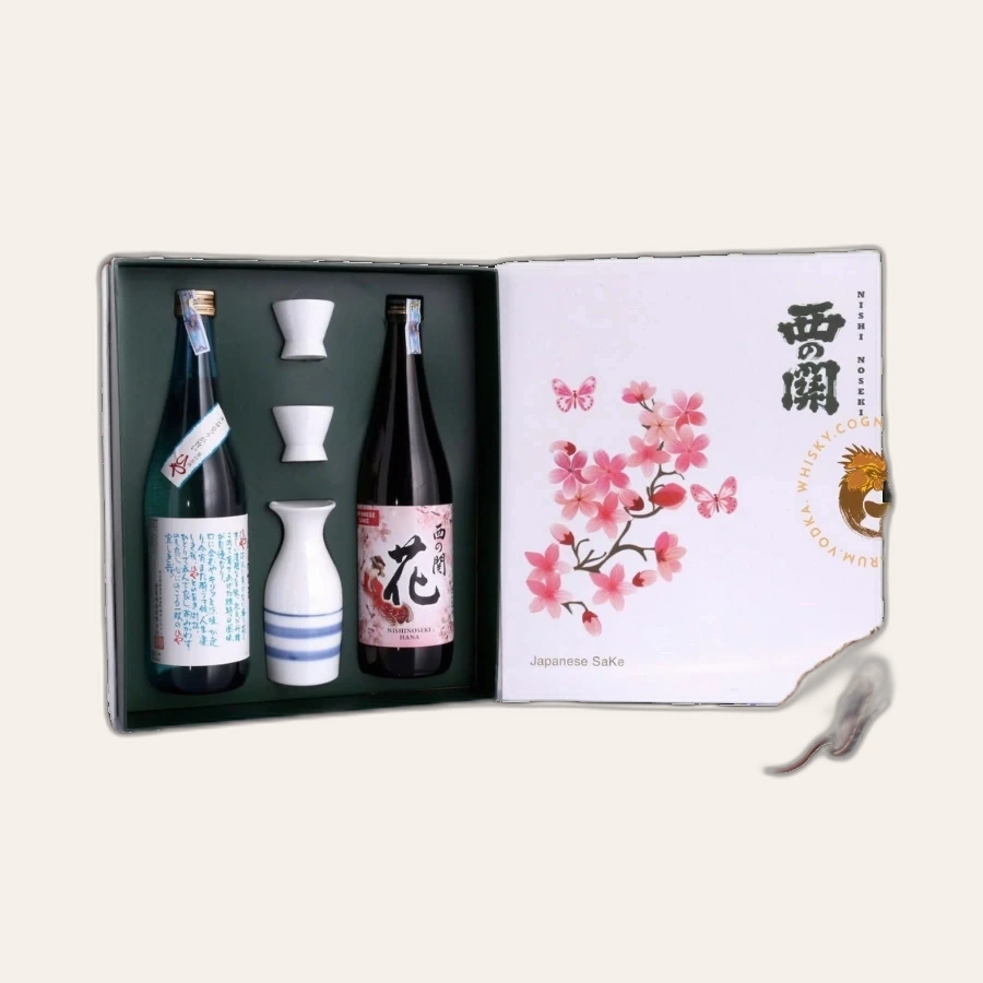 Rượu Sake Nhật Nishinoseki Hiya - Nishinoseki Hana Hộp Quà Tết 2025
