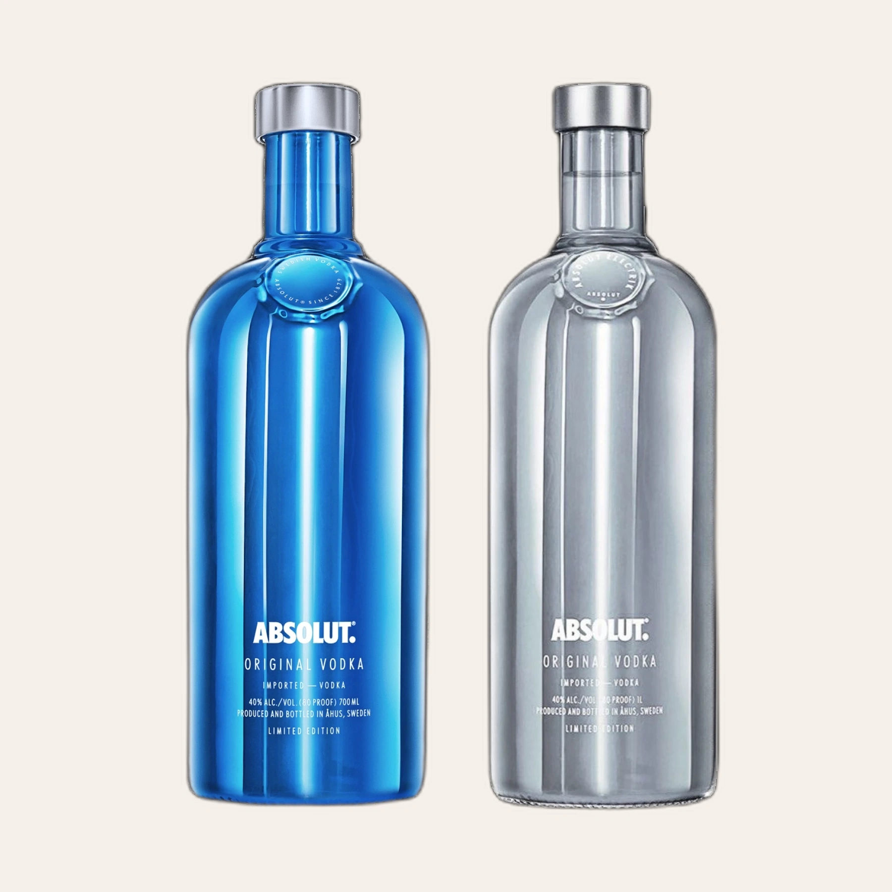 Rượu Vodka Thụy Điển Absolut Electrik (Màu Xanh, Màu Bạc)