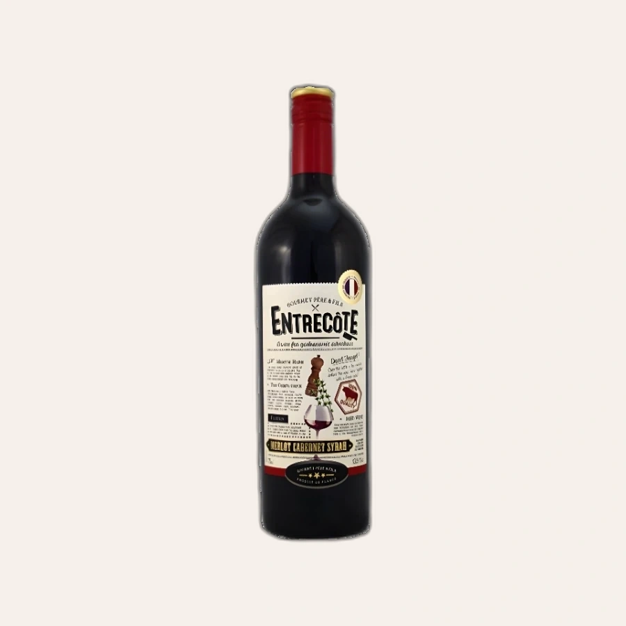 Rượu Vang Đỏ Pháp Entrecote Melot Cabernet Syrah VDP