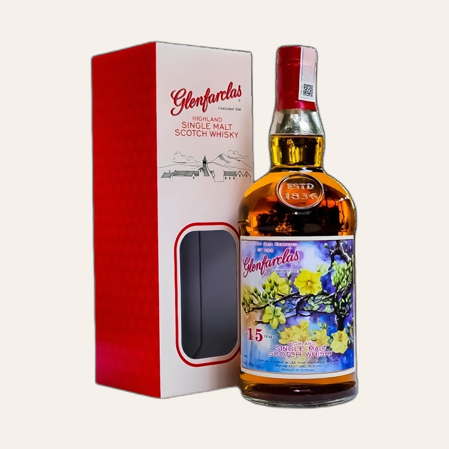 Rượu Whisky Glenfarclas 15 Year Old Phiên Bản Hoa Mai Việt Nam 2023