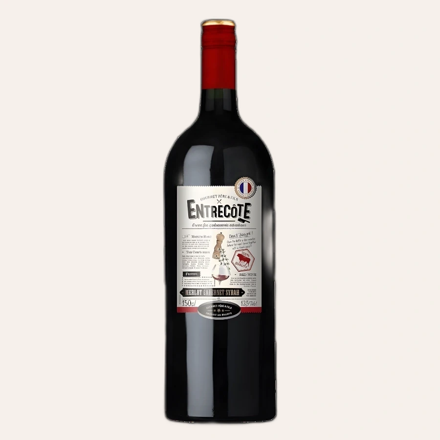 Rượu Vang Đỏ Pháp Entrecote Merlot Cabernet Sauvignon 1500ml