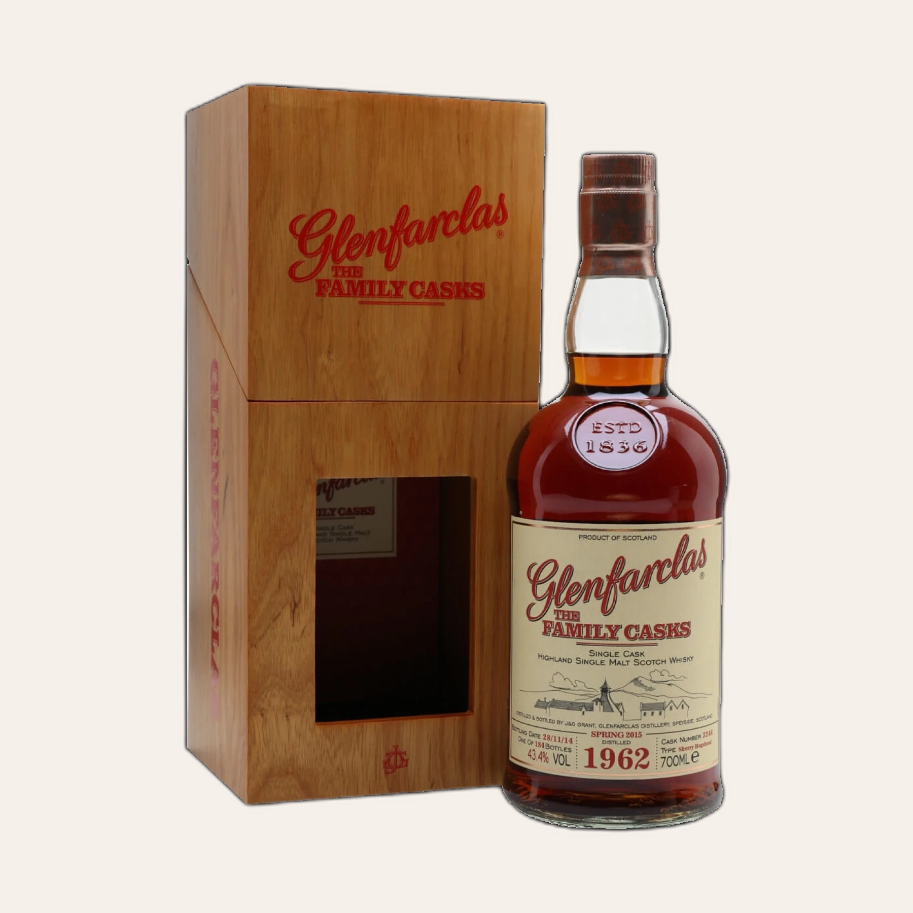 Rượu Whisky Glenfarclas 51 Year Old Family Casks 1962