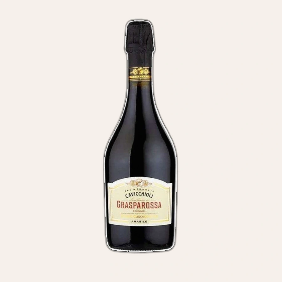 Rượu Sparkling Ý Cavicchioli Lambrusco Grasparossa