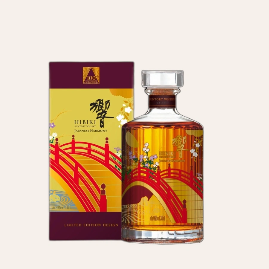 Rượu Nhật Hibiki Harmony 100th Anniversary Edition ( Hibiki Cầu Đỏ )