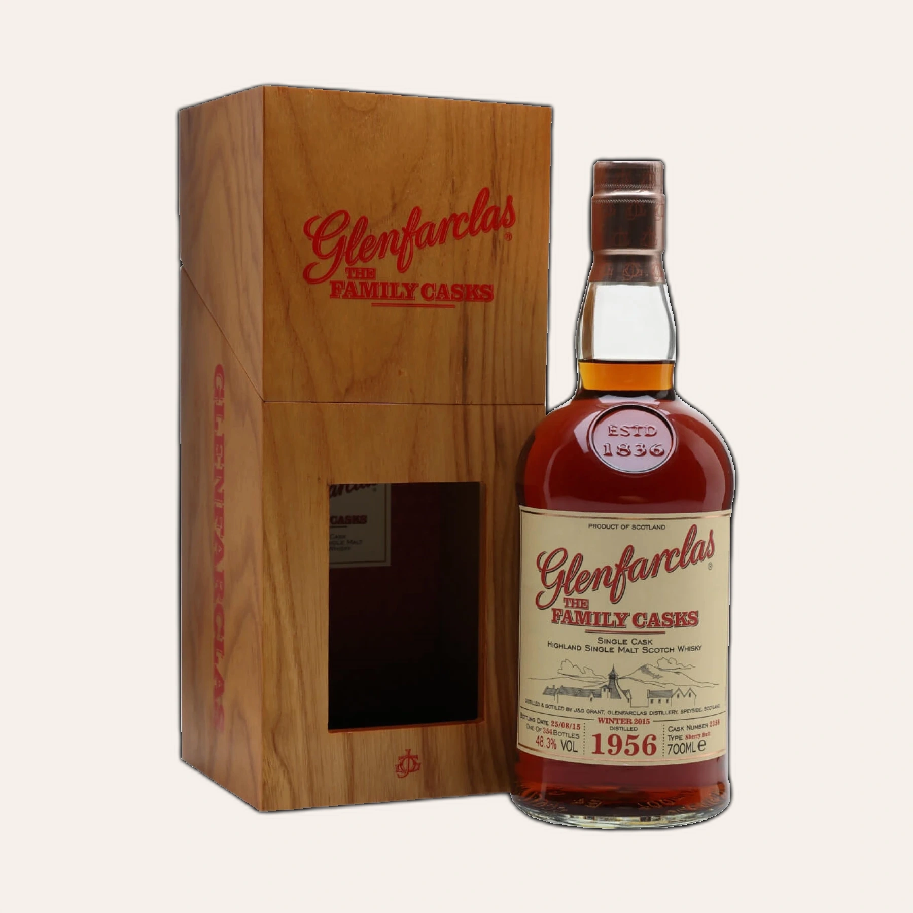 Rượu Whisky Glenfarclas 58 Year Old Family Casks 1956