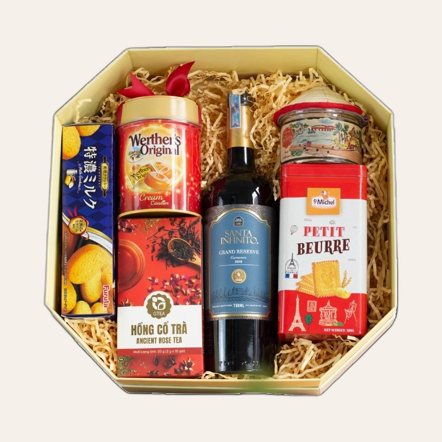 Rượu Vang Đỏ Santa Infinito Grand Reserve Cabernet Sauvignon Hộp Quà Tết 2026 Set Tân Xuân Đại Phát 1