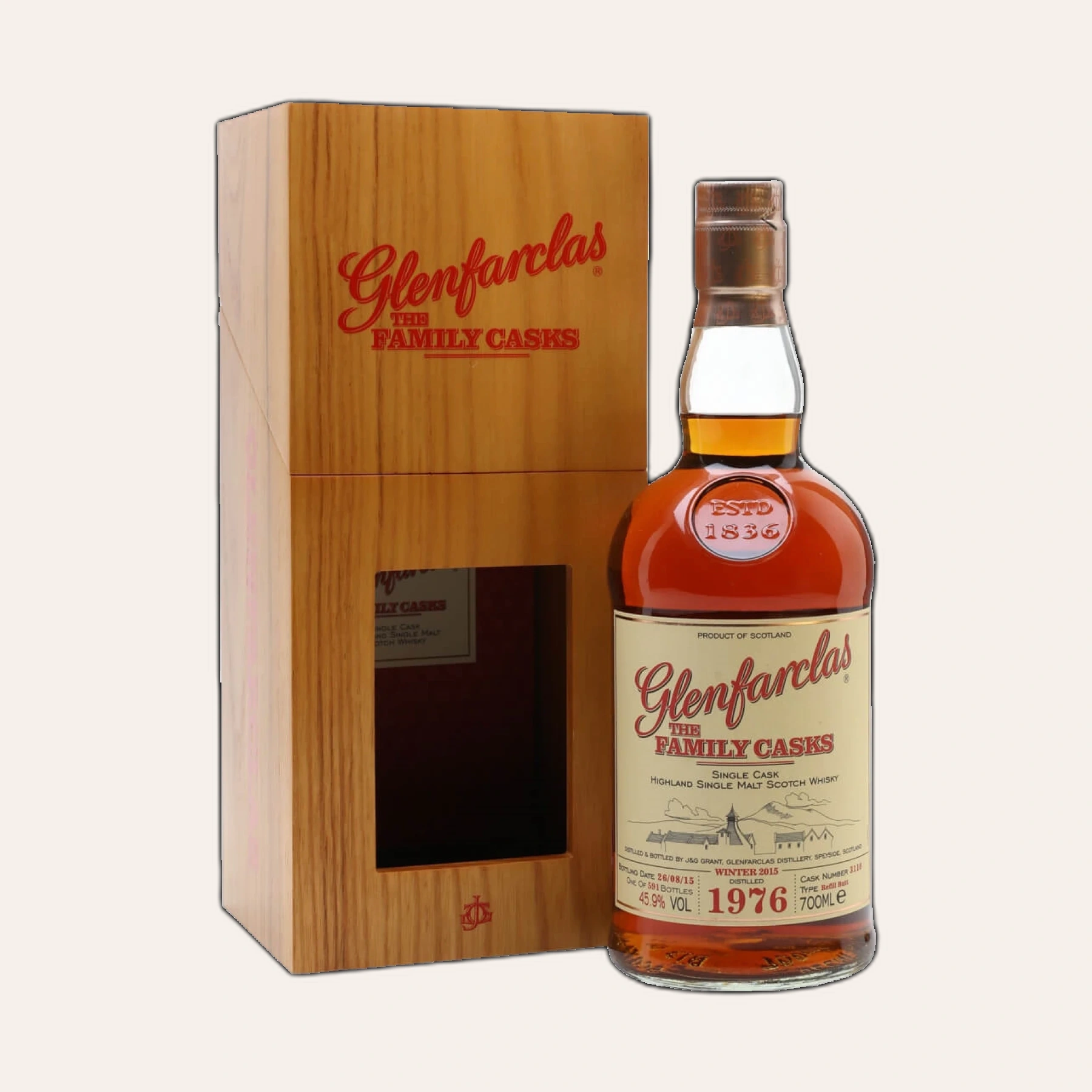 Rượu Whisky Glenfarclas 38 Year Old Family Casks 1976