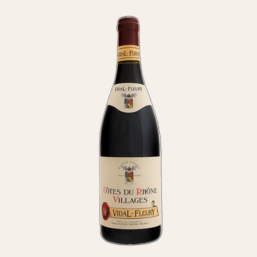 Rượu Vang Đỏ Pháp Vidal Fleury Cotes Du Rhone Villages Rouge 2015