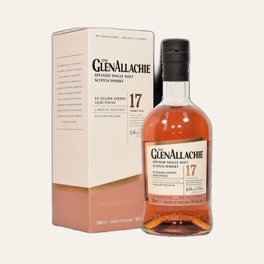 Rượu Whisky GlenAllachie 17 Year Old Ex Solera Sherry Oak Finish Cask Strength