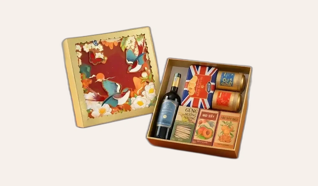 Rượu Vang Đỏ Chile Santa Infinito Grand Reserve Hộp Quà Tết 2026 Set Nghênh Sắc 3