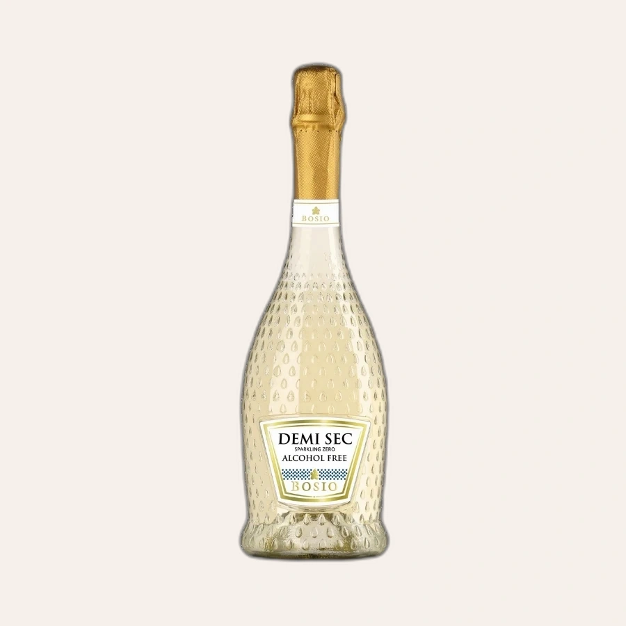 Rượu Sparkling Ý Bosio Zero Demi Sec White Alcohol Free