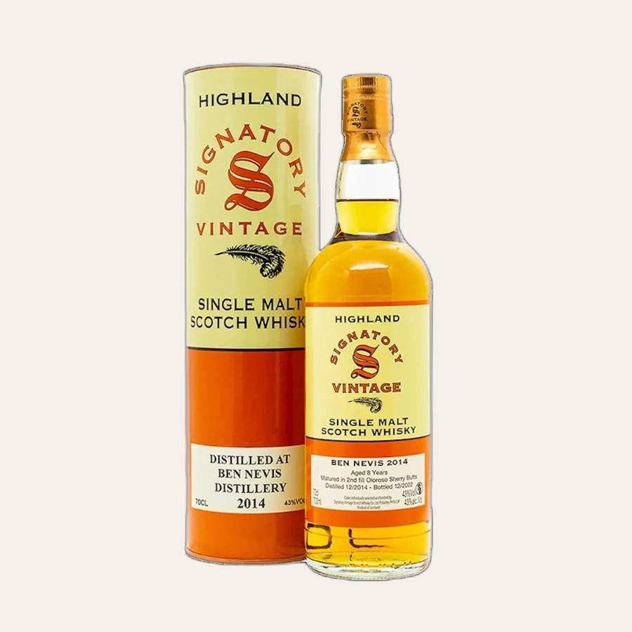 Rượu Whisky Ben Nevis 8 Year Old Signatory Vintage 2014