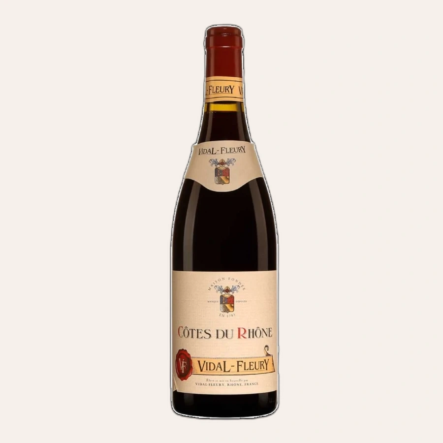 Rượu Vang Đỏ Pháp Vidal Fleury Cotes Du Rhone Rouge