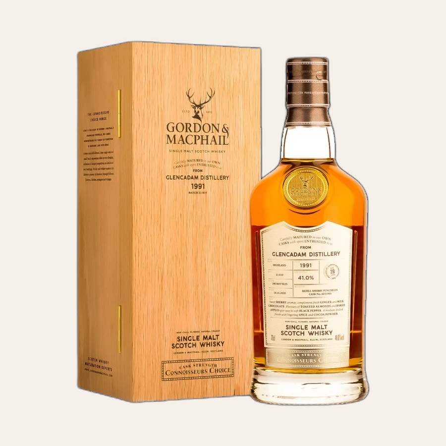 Rượu Whisky Glencadam 28 Year Old Gordon & Macphail 1991
