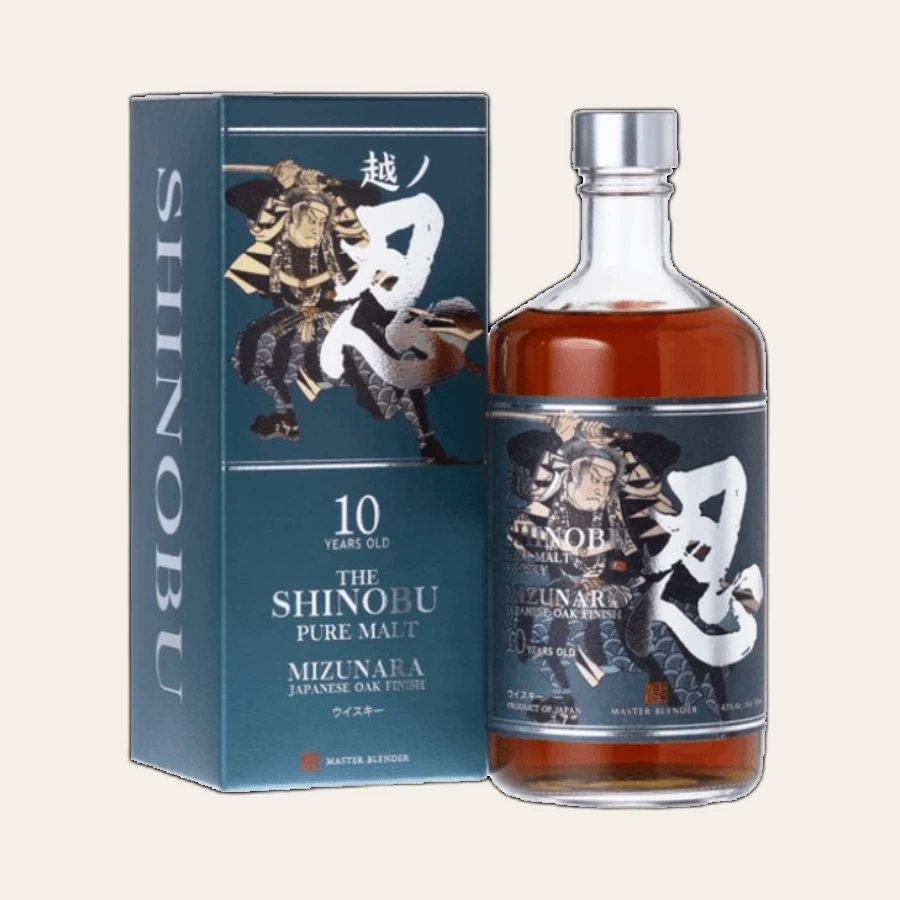 Rượu Whisky Nhật Shinobu 10 Year Old Pure Malt Mizunara Oak Finish