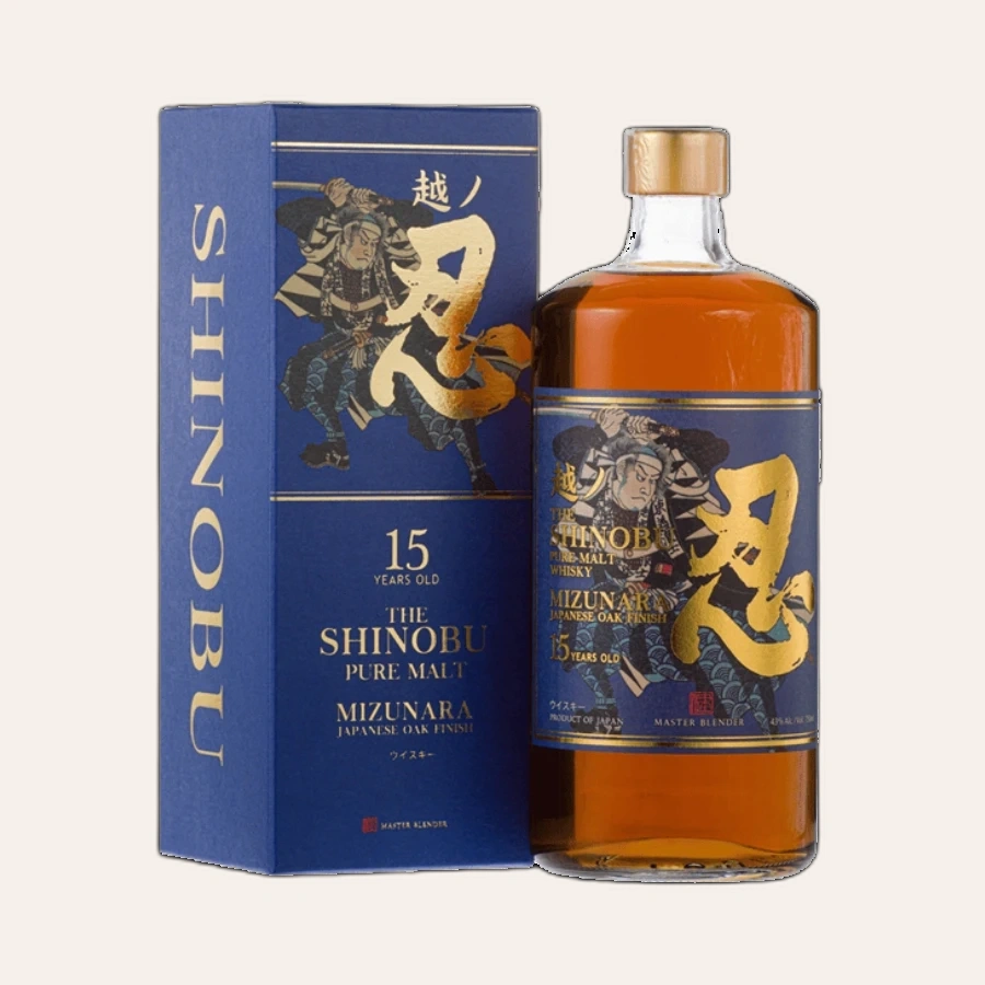 Rượu Whisky Nhật Shinobu 15 Year Old Pure Malt Mizunara Oak Finish