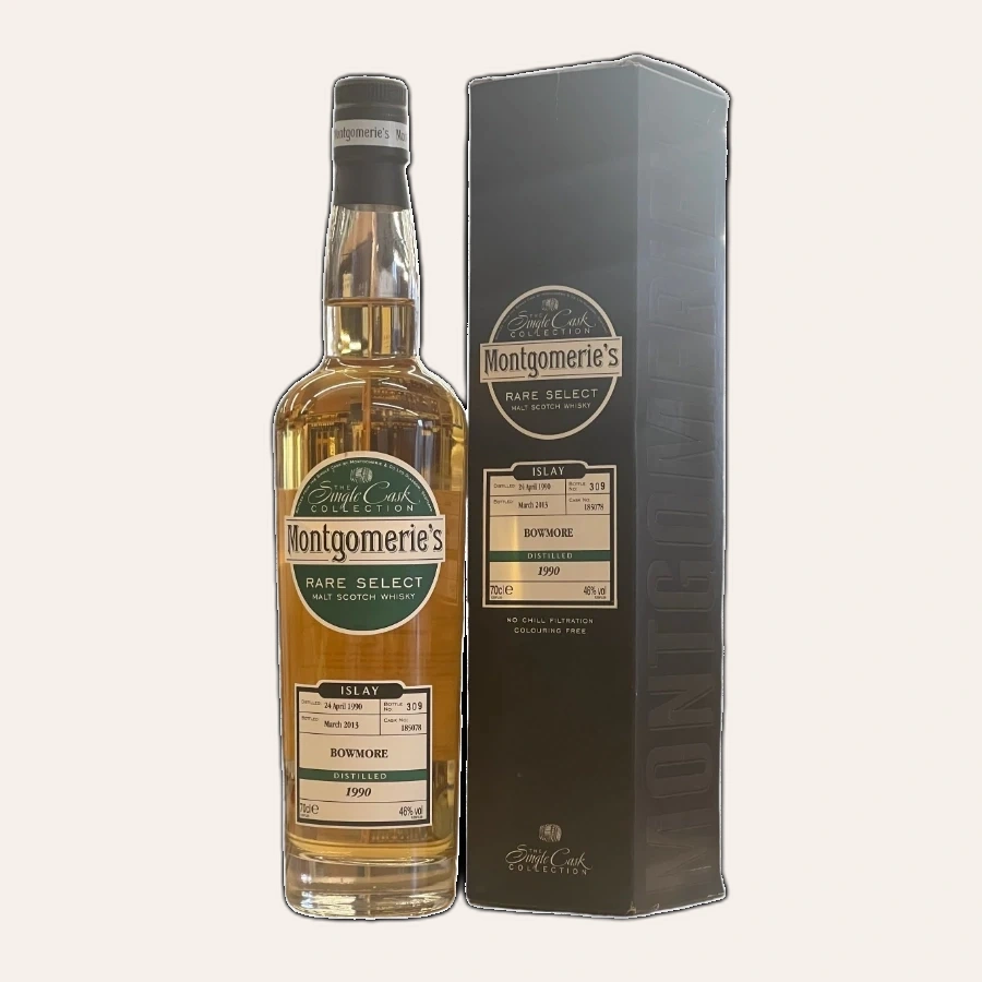 Rượu Whisky Bowmore 22 Year Old Montgomerie's Rare Select Single Cask 1990