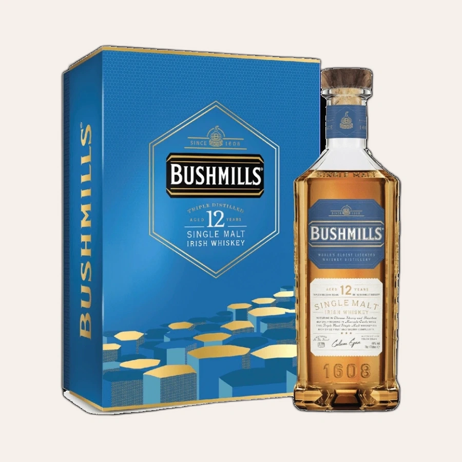Rượu Whisky Bushmills 12 Year Old Phiên Bản Hộp Quà Tết 2023