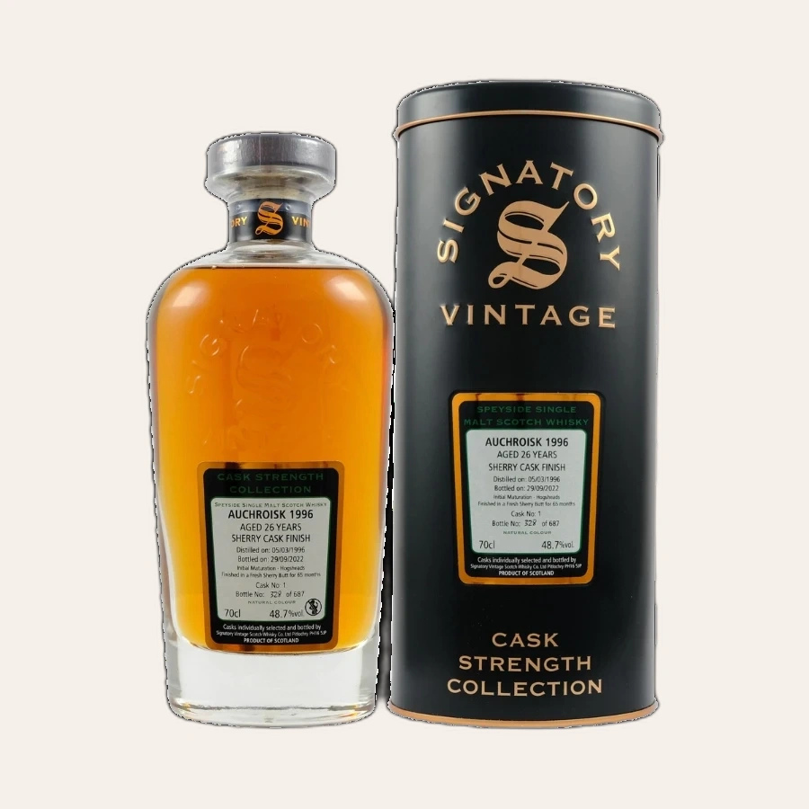 Rượu Whisky Auchroisk 26 Year Old Cask Strength Collection Signatory Vintage 1996