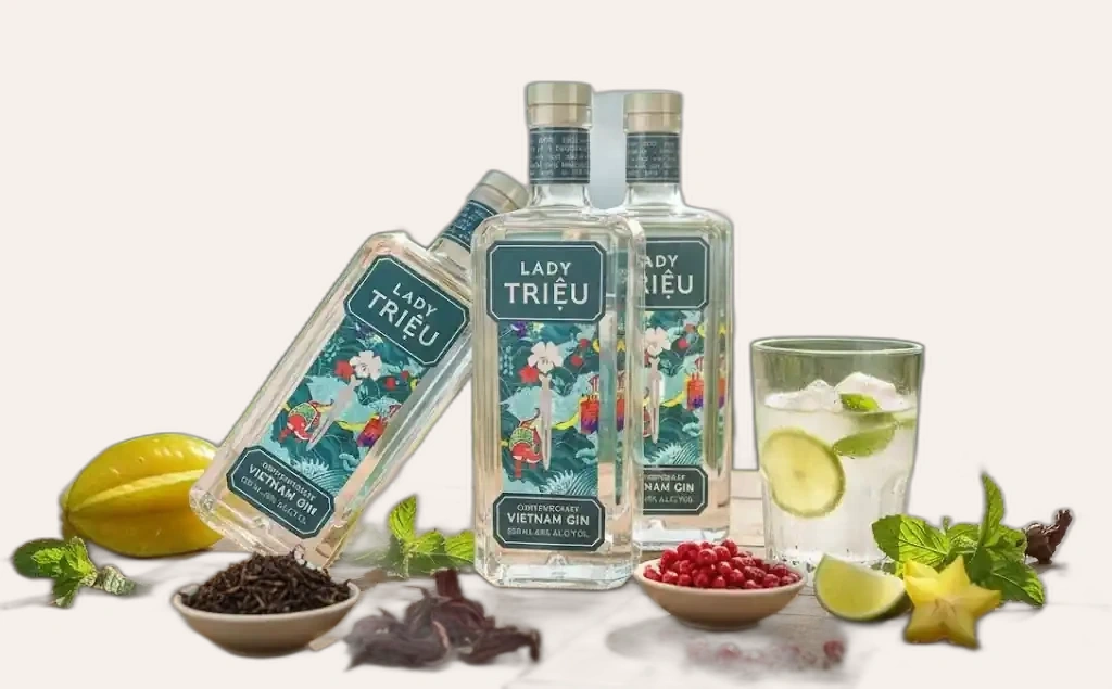 Rượu Gin Việt Nam Lady Triệu Contemporary Vietnam Gin 200ml Độc Đáo