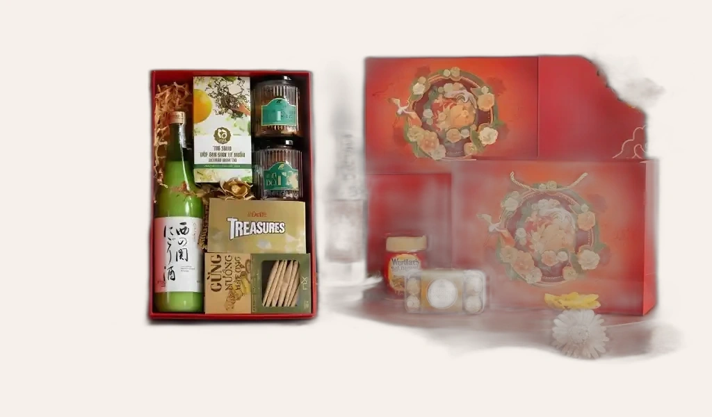 Hộp Quà Tết 2026 Set Xuân Hoa 6 Dồi Dào