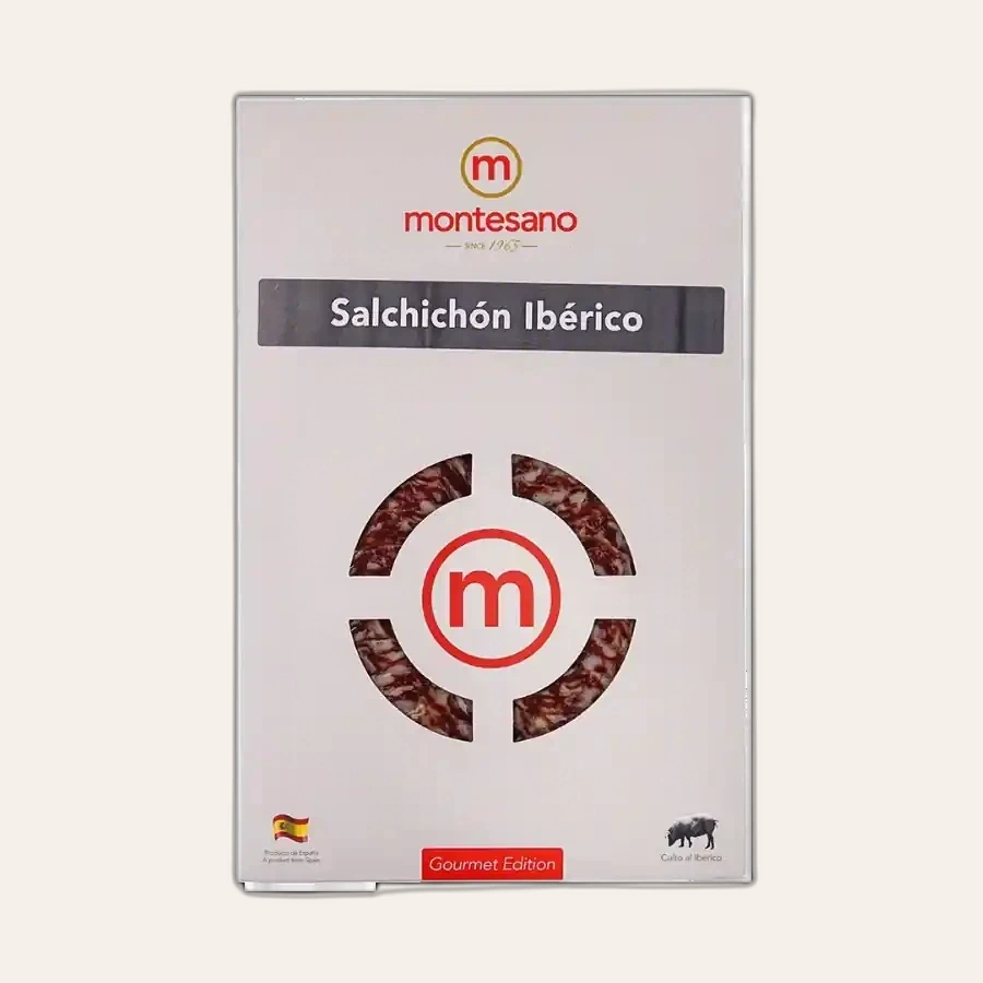 Xúc Xích Cay Montesano Salchichon Iberico Cebo Muối Cắt Lát