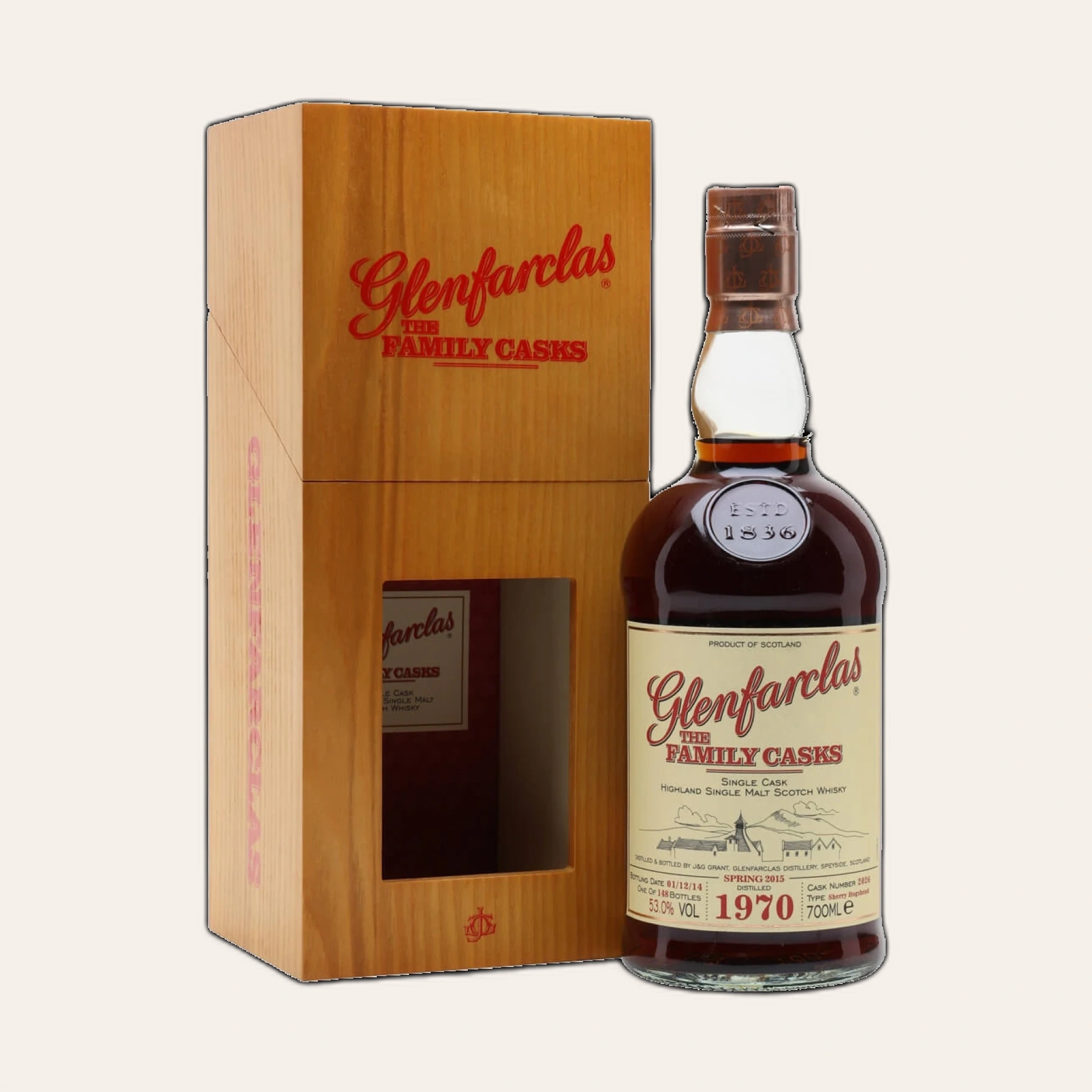 Rượu Whisky Glenfarclas 45 Year Old Family Casks 1970