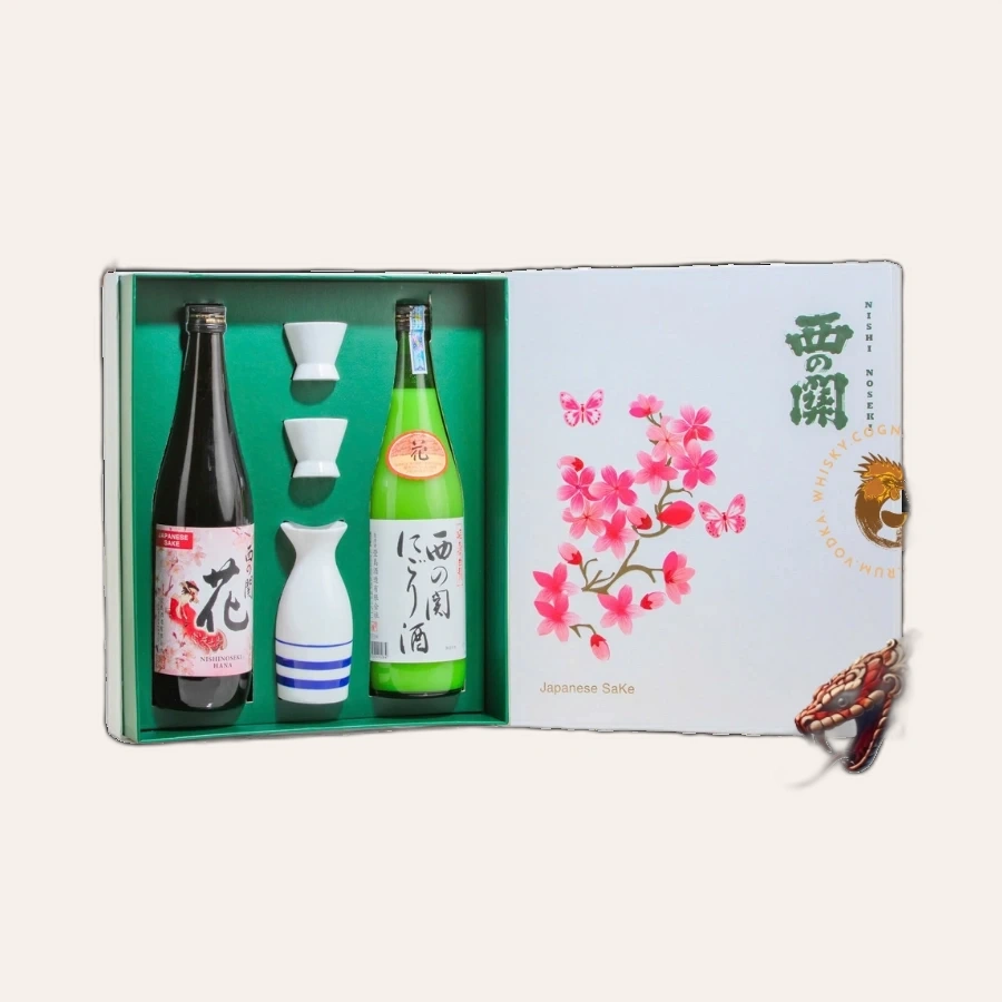 Rượu Sake Nhật Nishinoseki Hana - Nishinoseki Nigori Zake Hộp Quà Tết 2025