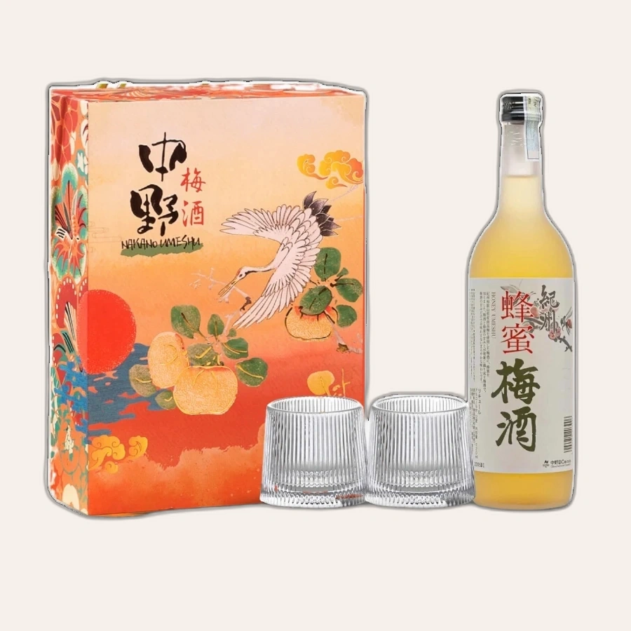 Set Quà Tết Rượu Mơ Nhật Bản Umeshu Nakano Mitsu Vị Mật Ong 720ml 12%
