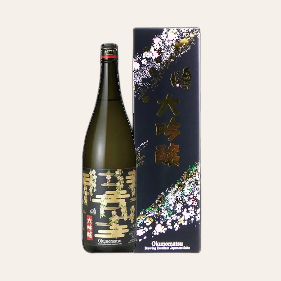 Rượu Sake Nhật Bản Okunomatsu Daiginjo Magnum 1.8L (Sakura)
