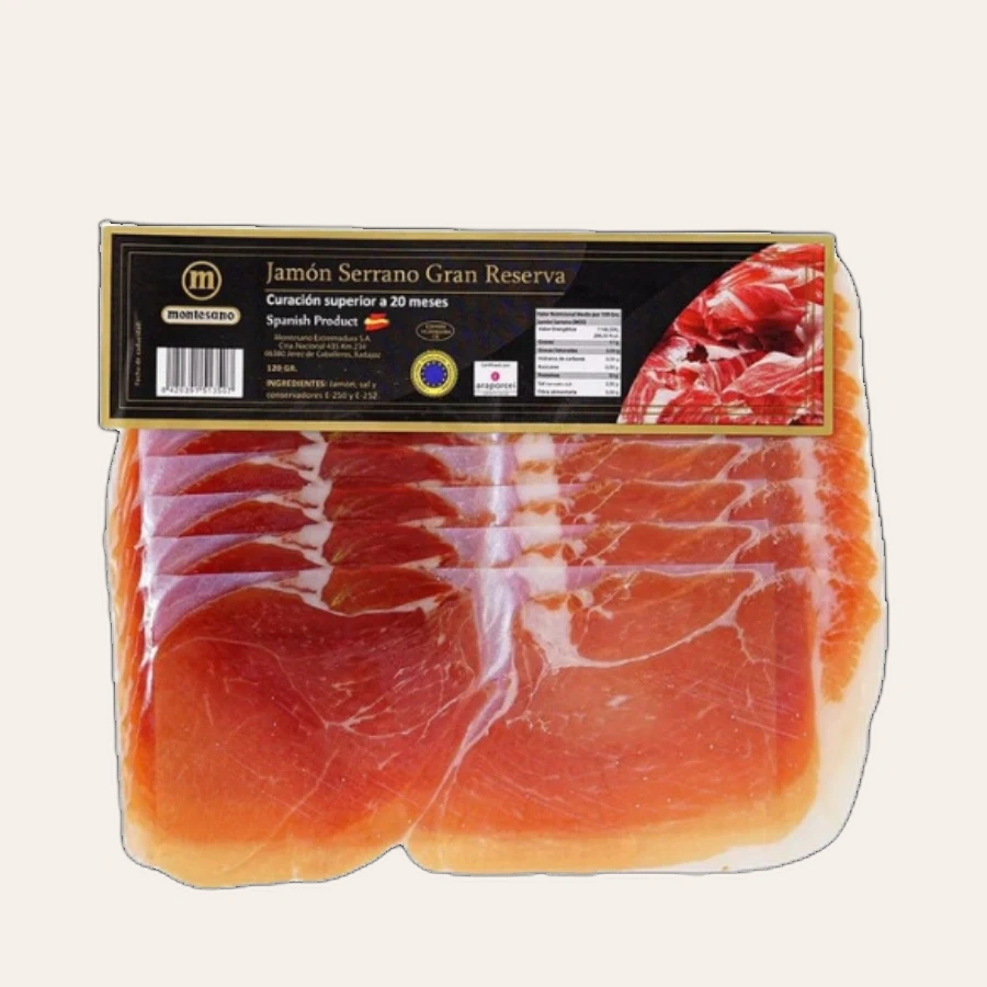 Đùi Heo Muối Montesano Serrano Gran Reserva Đùi Sau Cắt Lát