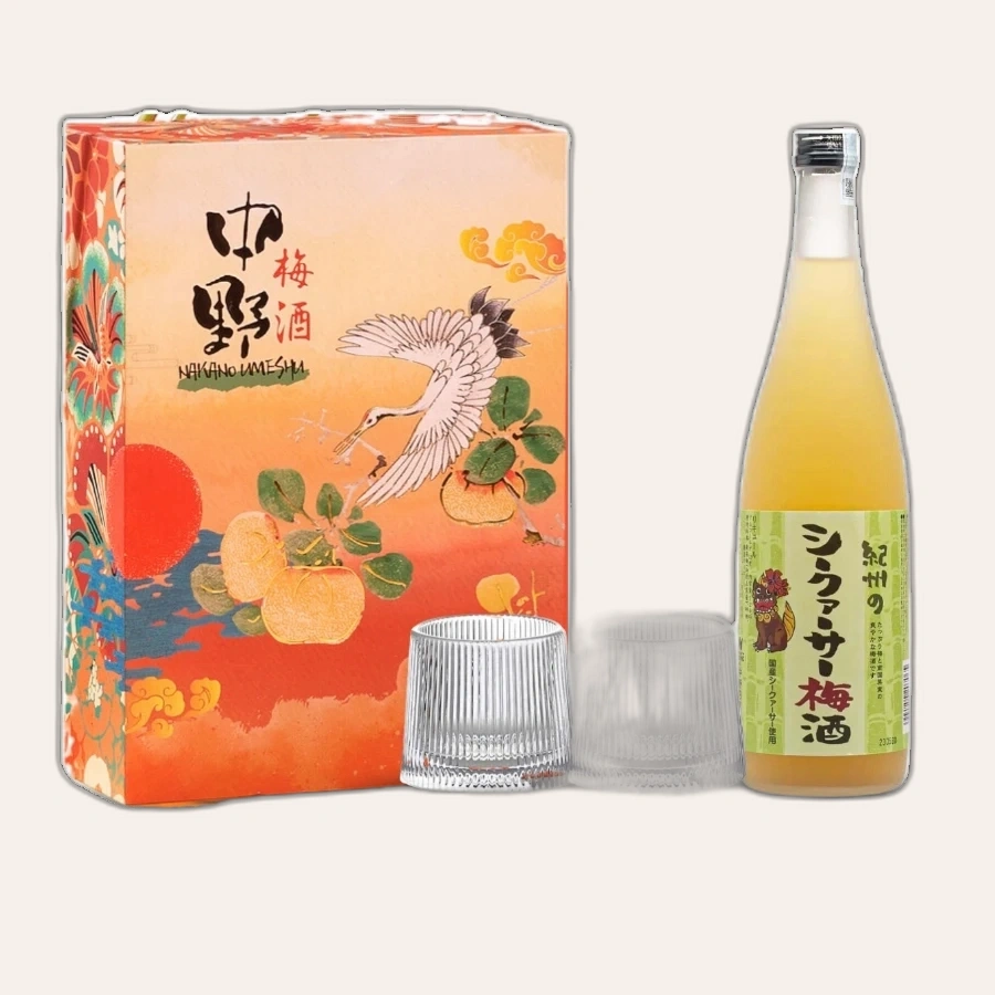 Set Quà Tết Rượu Mơ Nhật Bản Umeshu Nakano Citrus Vị Tắc ( Quất ) 720ml 12%