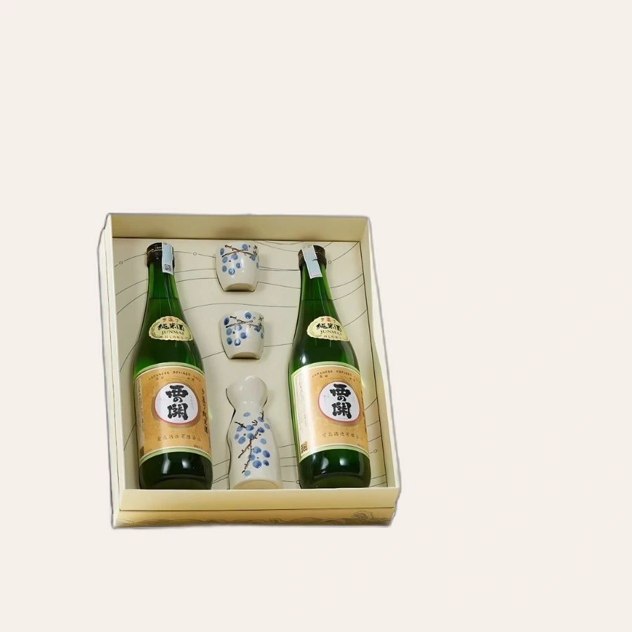 Rượu Sake Nhật Nishinoseki Junmaishu Hộp Quà Tết 2025