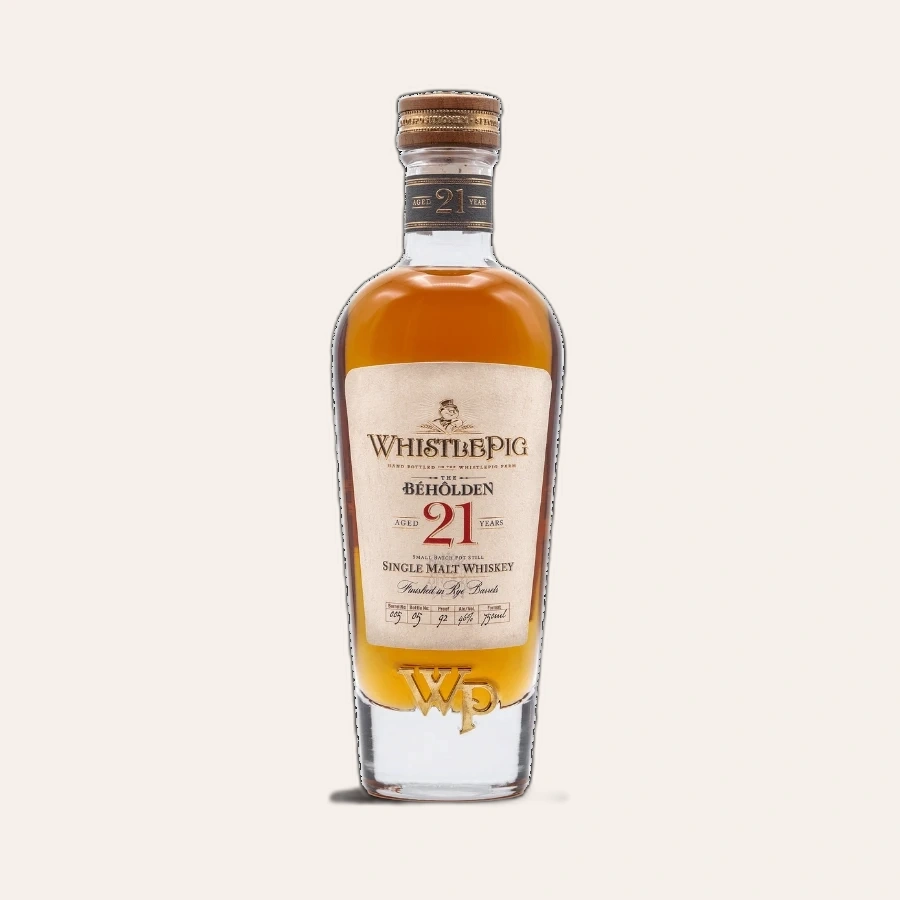 Rượu Whiskey WhistlePig 21 Year Old The Beholden Single Malt Whiskey