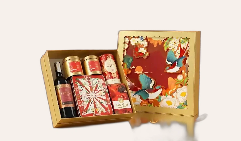 Rượu Vang Đỏ Chile Dogma Gran Reserva Hộp Quà Tết 2026 Set Nghênh Sắc 5