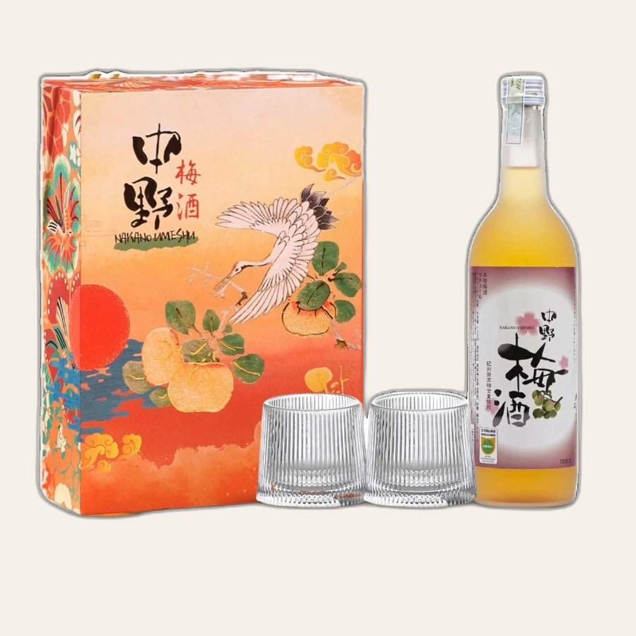 Set Quà Tết Rượu Mơ Nhật Bản Nakano Umeshu Vị Nguyên Bản 720ml 14%
