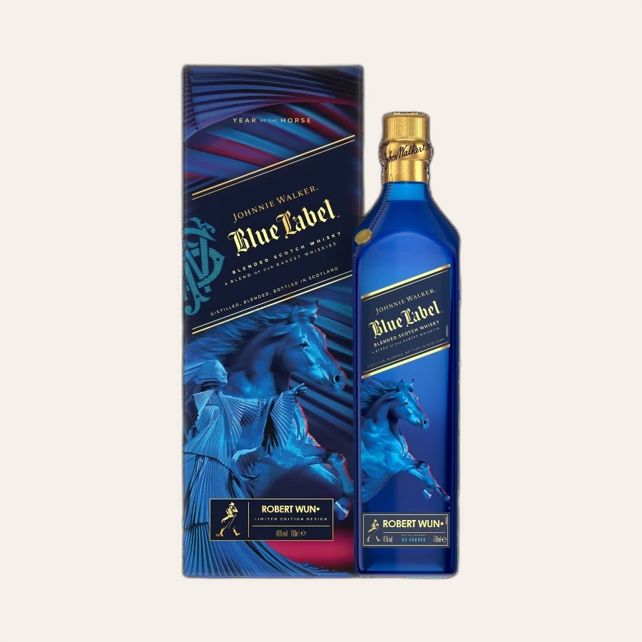 Rượu Whisky Johnnie Walker Blue Label Robert Wun Hộp Quà Tết 2026