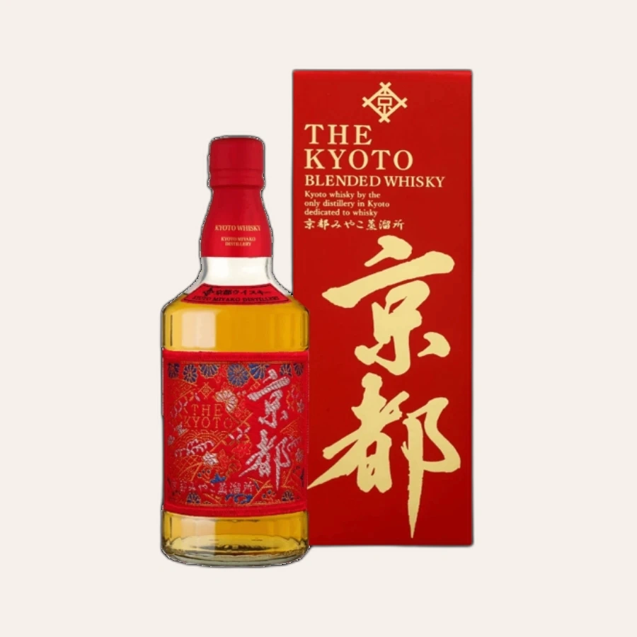 Rượu Whisky Nhật The Kyoto Nishijin Ori Aka Obi Red Blend Whisky