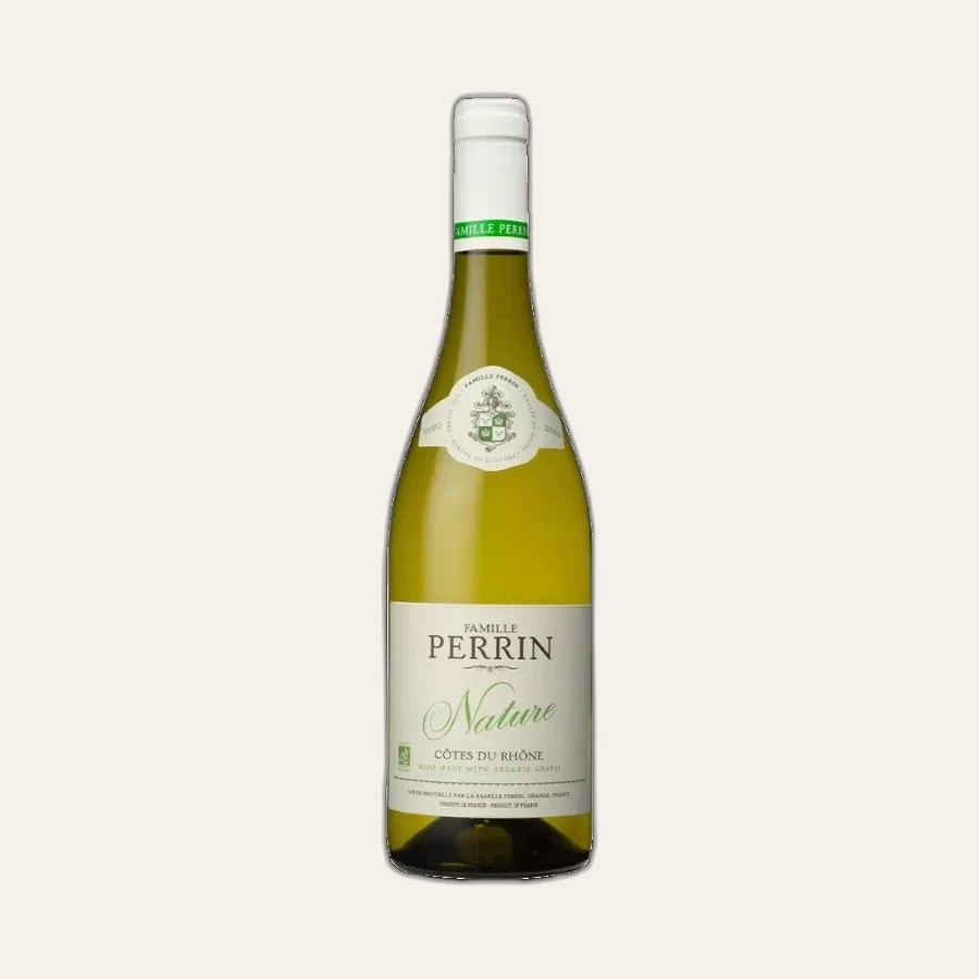 Rượu Vang Trắng Pháp Famille Perrin Nature Cotes Du Rhone Blanc