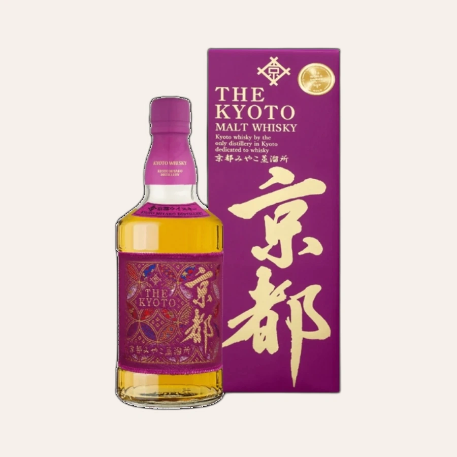 Rượu Whisky Nhật The Kyoto Nishijin Ori Murasaki Obi Malt Whisky